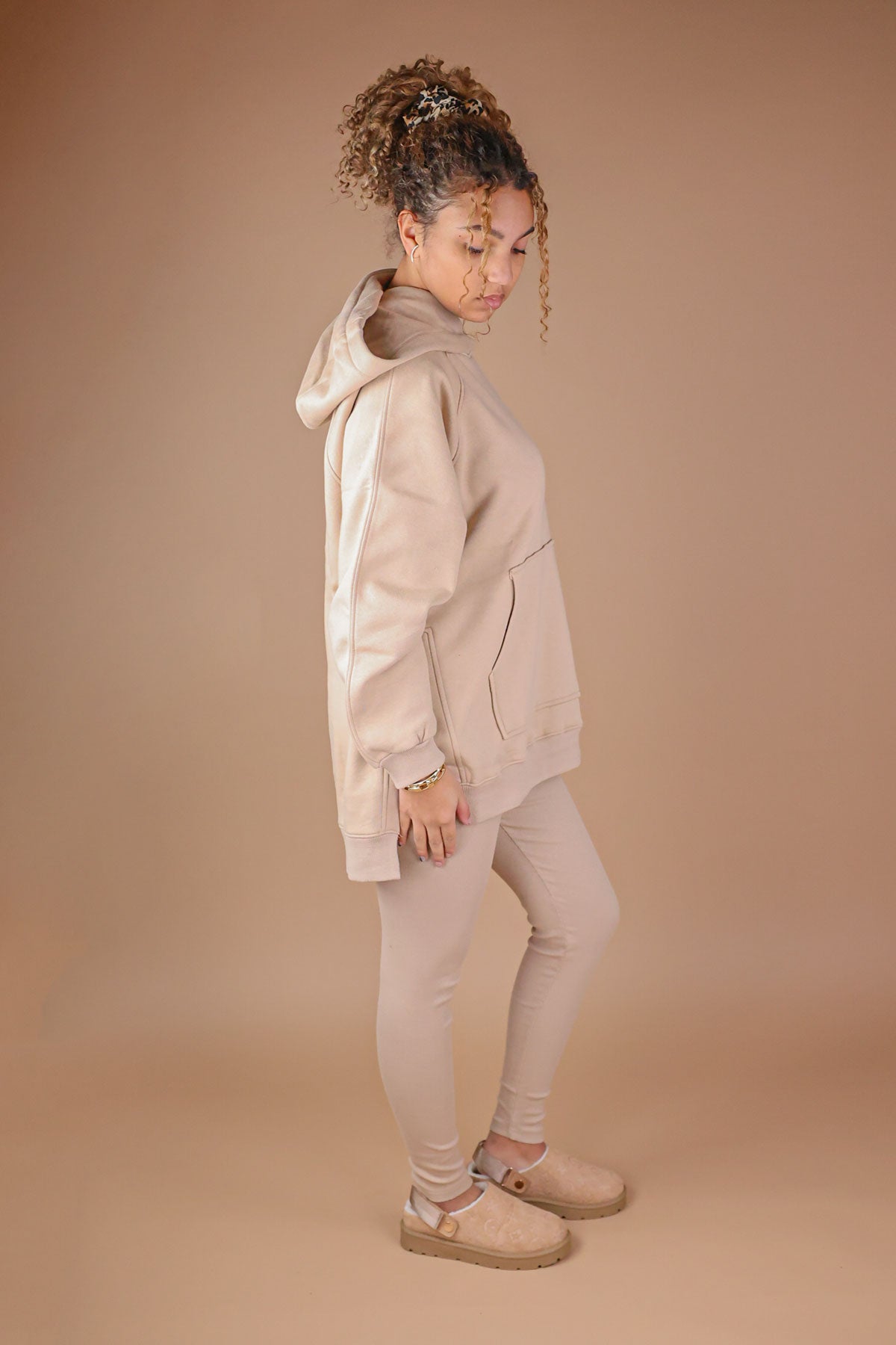 Oatmeal Oversized Hoodie and Leggings Set Miss Moda Luxe
