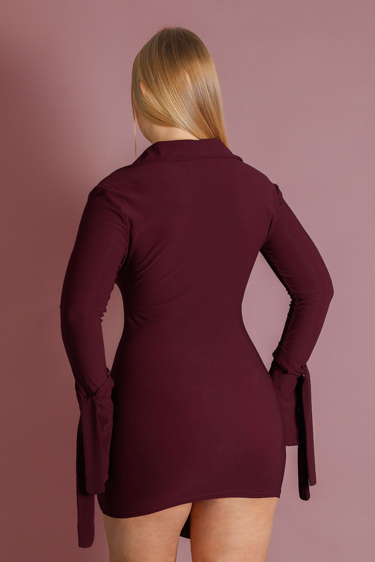 Womens Burgundy Ruched Mini Dress with Gold Buttons | Elegant Evening Wear - Miss Moda Luxe Womens Burgundy Ruched Mini Dress with Gold Buttons | Elegant Evening Wear - Miss Moda Luxe