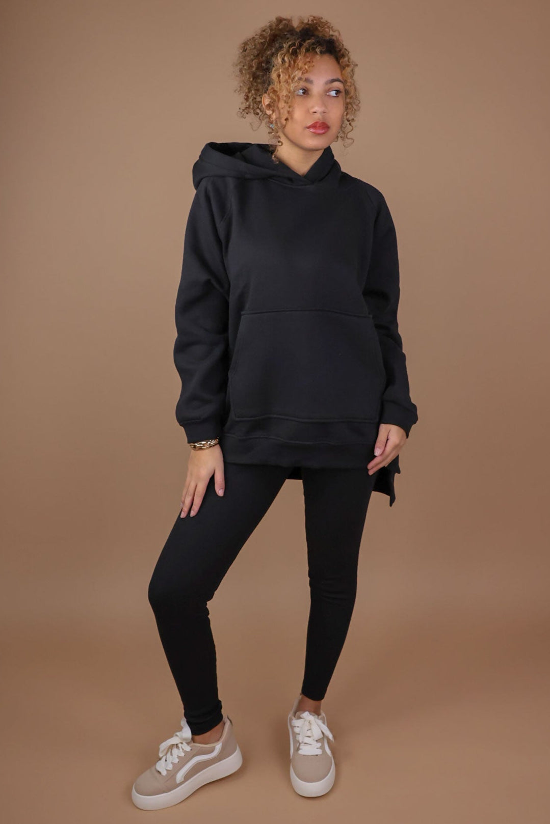 Oversized Sweatshirt Long Sweatshirts For Leggings Black Oversized