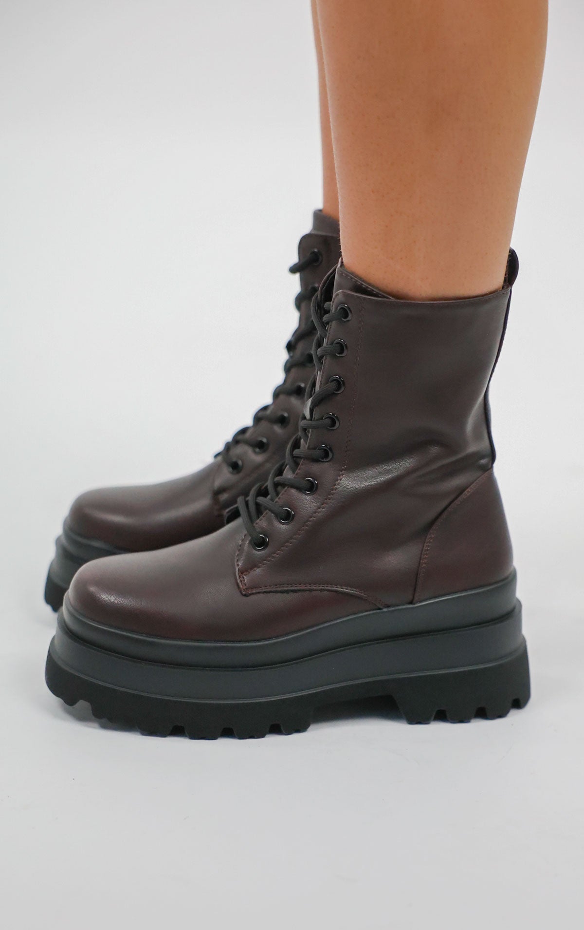 Asos Design Chunky Hiker Flat Ankle Boots Buy Black Lace Up Chunky