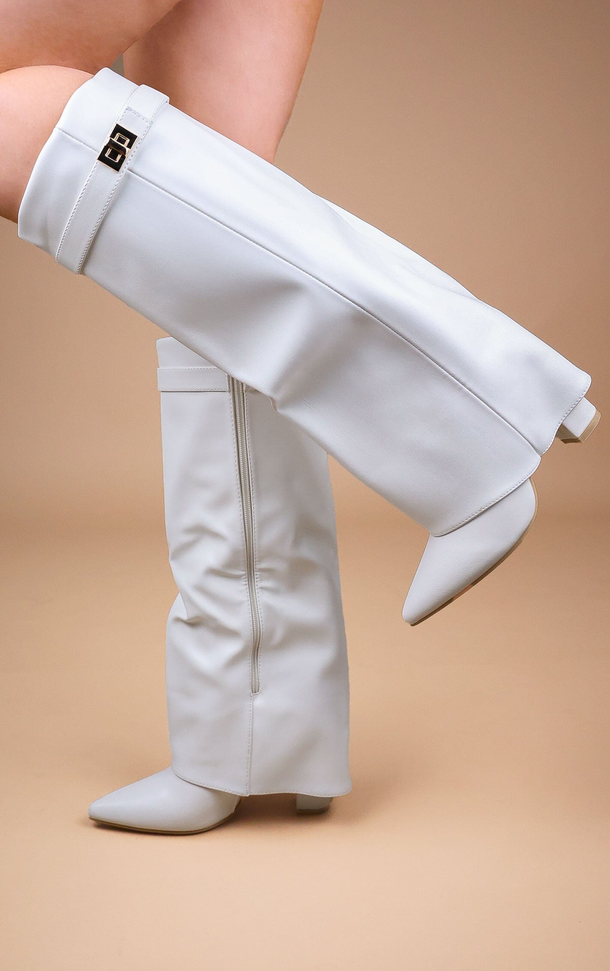 Fold over boots for women