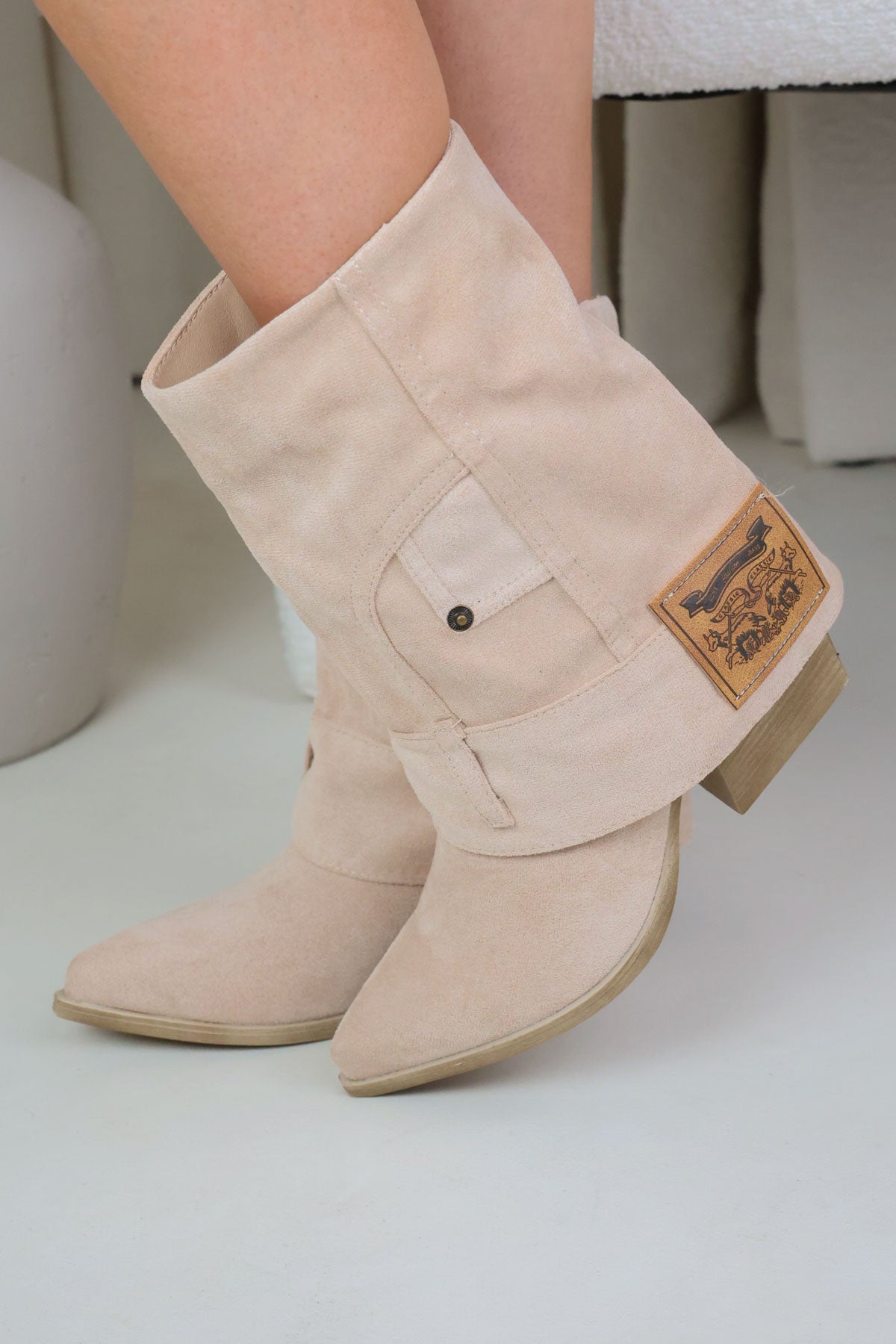 Ankle Boots Stiefeletten Beige Damen Elbsand Damen Chelsea Boots