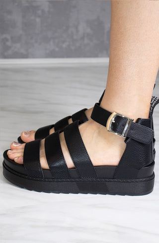 Alexis Chunky Gladiator Sandal Black