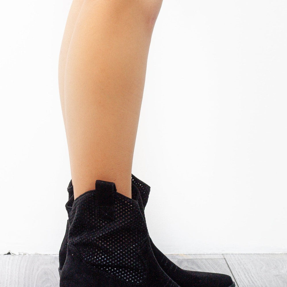 
                      
                        Black Low Rise Cut Out Cowboy Boot
                      
                    