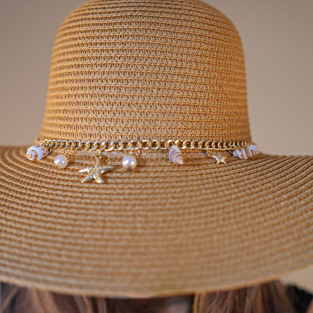 
                      
                        Camel Straw Western Shell Detailing Hat
                      
                    