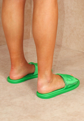 Green Premium Velcro Padded Slider