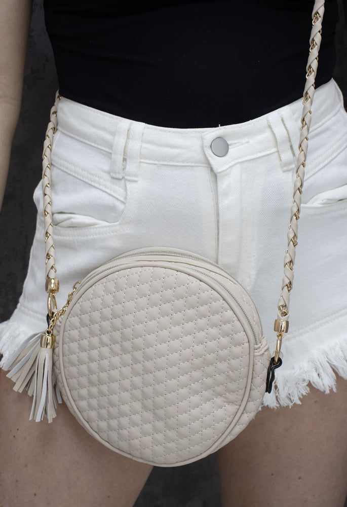 
            
                Load image into Gallery viewer, The Circle Bag In Beige
            
        