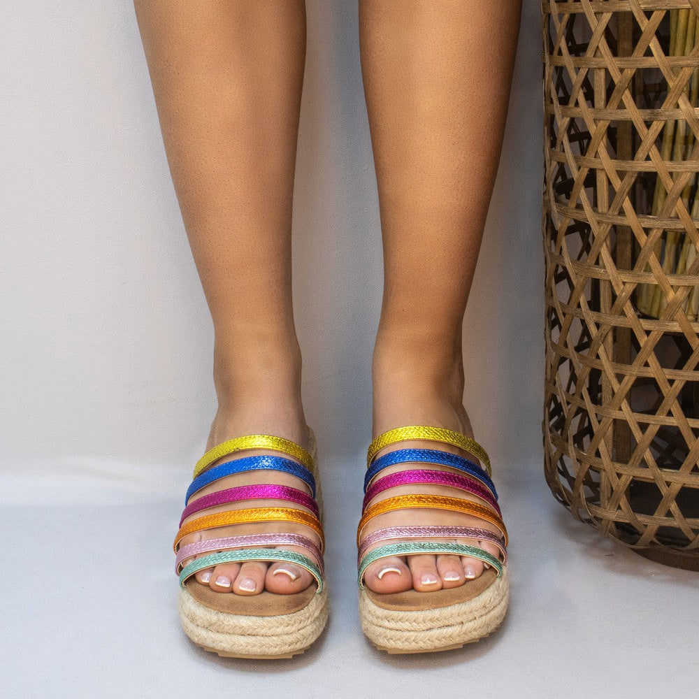 
                      
                        Multicoloured Platform Wedge Slider Sandal
                      
                    