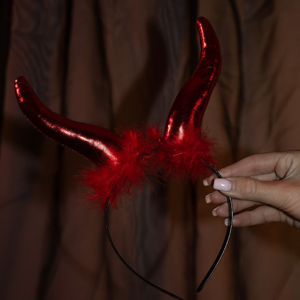 
                      
                        Red Fluffy Demon Horns Headband
                      
                    