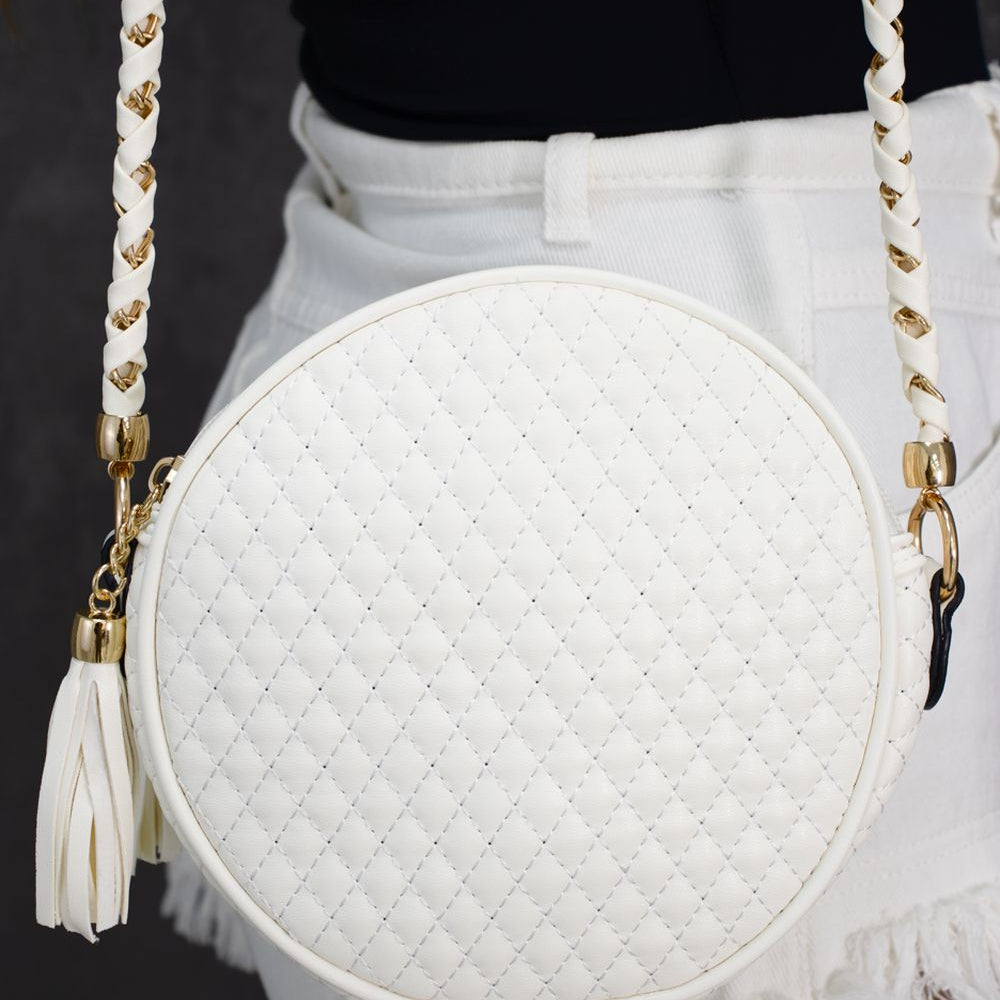 
                      
                        The Circle Bag In White
                      
                    