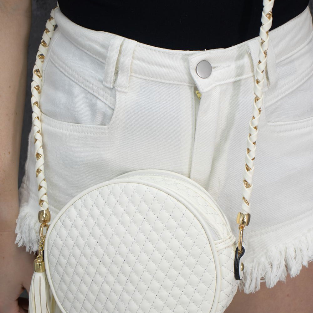 
                      
                        The Circle Bag In White
                      
                    