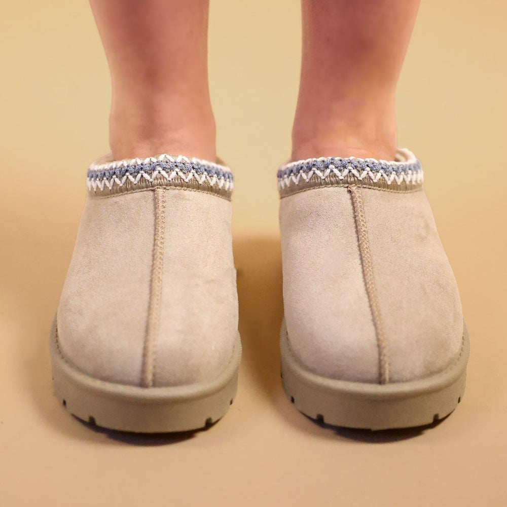 
                      
                        Mushroom Tazmin Aztec Detail Faux Fur Lining Platform Slipper
                      
                    