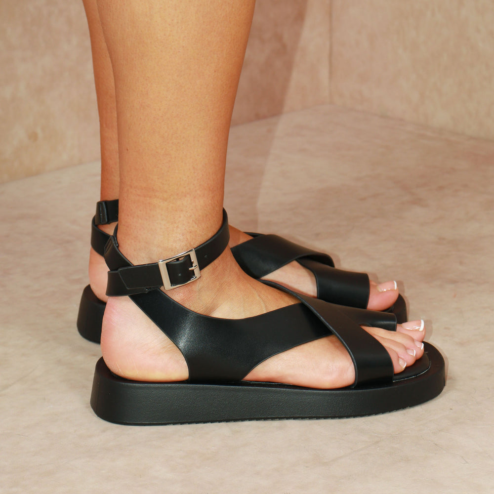 
                      
                        Chunky Gladiator Toe Loop Sandals Black
                      
                    