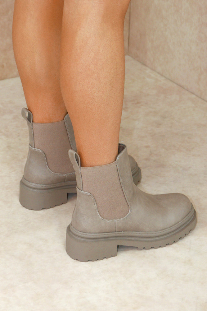 EMILY Basic Chelsea Boot Taupe