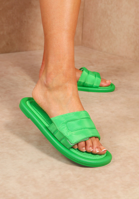 Green Premium Velcro Padded Slider